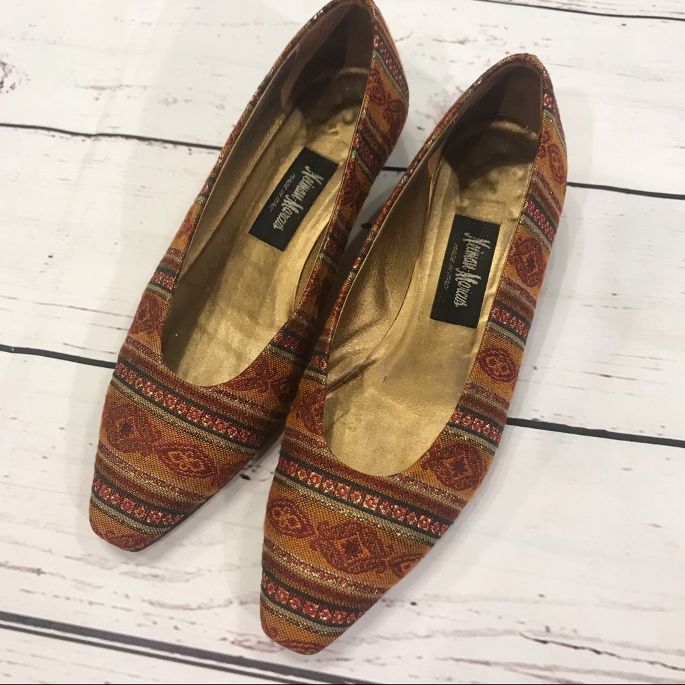 Vintage Neiman Marcus Made in Italy Tapestry Shoes